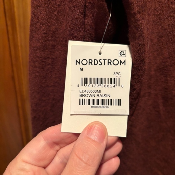 Open Edit Cozy Knit Lounge Top in Brown Raisin Medium NWT - Picture 4 of 7